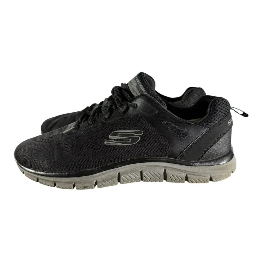 Skechers Men’s Track Broader Casual Lite Weight Running Sneakers Size 12 Black